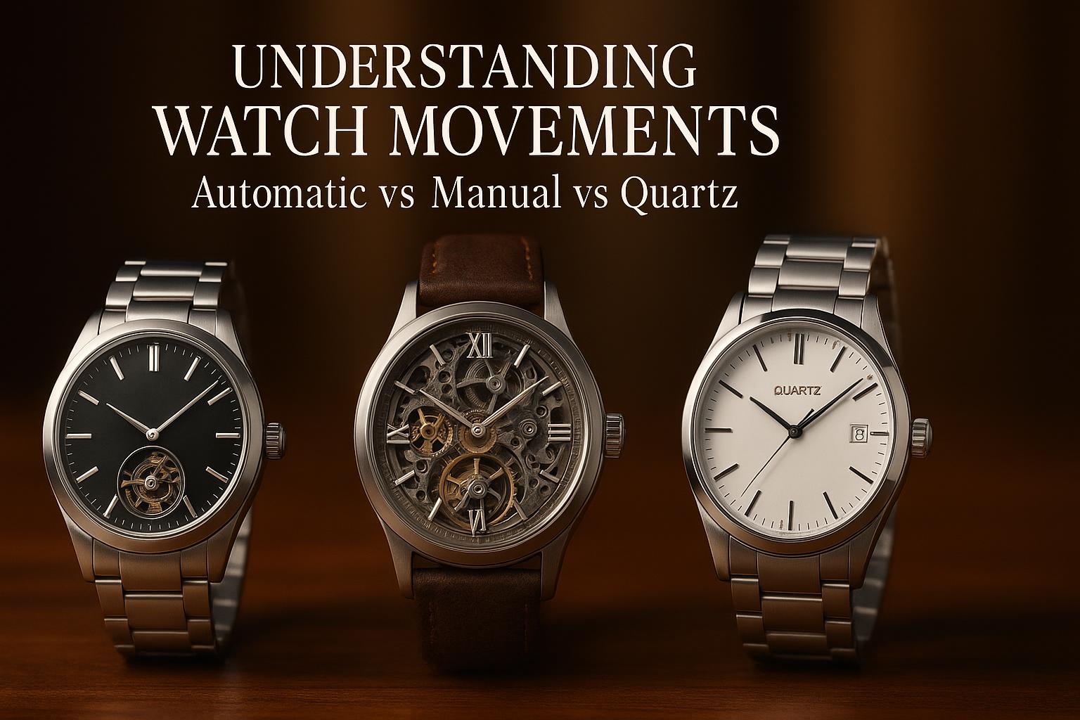 Understanding Watch Movements: Automatic vs Manual vs Quartz